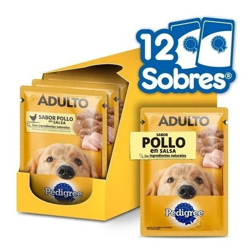 Pedigree Alimento Húmedo Sobrecito Perro Adulto Pollo 12un