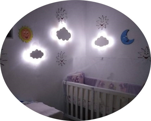 Nuvem Com Led Trio De Nuvem Com Luz De Led Quarto Bebe