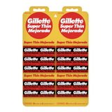 Gillette Super Thin Roja Hojas Afeitar Blisters X20 Unidades