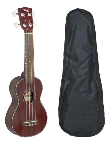 Stagg Us40 Ukelele Tamaño Soprano De Caoba Con Funda Color Marrón