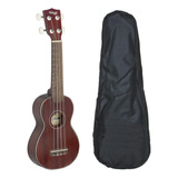 Stagg Us40 Ukelele Tamaño Soprano De Caoba Con Funda Color Marrón