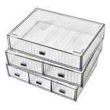 Caja Organizadora Con Cajones Pequeños, Transparente, 3 Unid