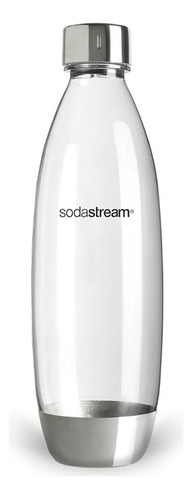 Botella 1 Litro Metal Fuse Sodastream Con Tapa Rosca Color Gris