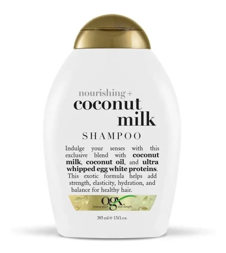 Shampoo Ogx,leche De Coco Nutritiva,proteínas