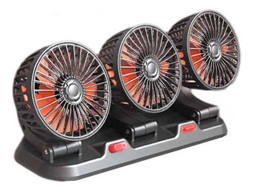 Ventilador De Coche De Tres Cabezales 24v/12v/usb