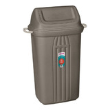 Cesto Residuos Tacho De Basura Plastico 30 Lts San Remo Color Gris Oscuro