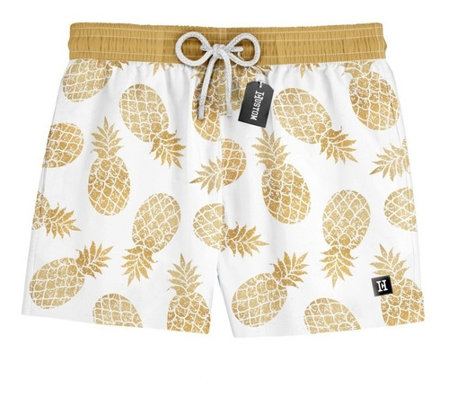 Short Praia Masculino Estampa Mauricinho Abacaxi 0077