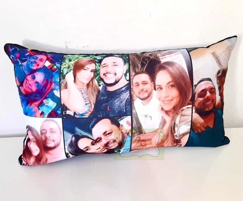 Almofada 30x50 Personalizada Com Fotos Frente E Verso Macia