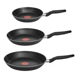 T-fal Juego De Sartenes Easy Cook Negro Cubierta