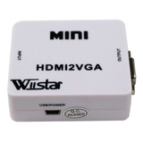 Wiistar Conversor Hdmi A Vga Adaptador Con 3.5mm Stereo Audi