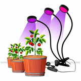 Luces Led Indoor Cultivo Flora Vege Regulable Pinzas 3 Luces