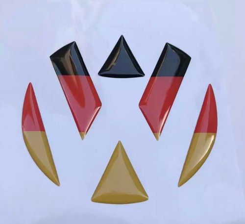 Embellecedor Emblema Vw Volkswagen Bandera De Alemania 9cm