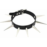 Collar - Punk Spikes Remaches Gargantilla Pu Cuero Collar Co