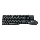 Kit Gamer Teclado Semi Mecânico Led Rgb + Mouse Preto Usb 