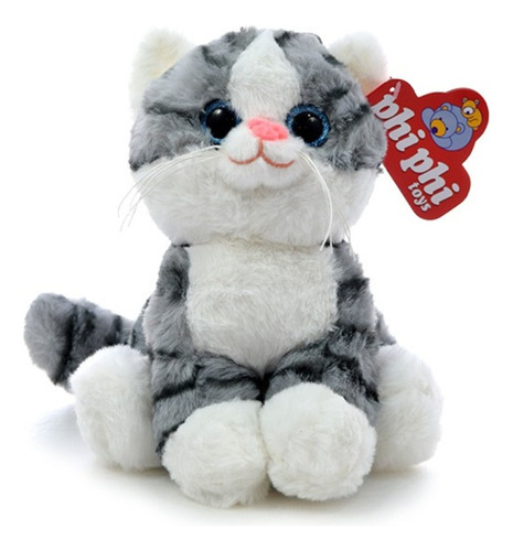 Peluche Gato Sentado 20cm Con Ojos Vidriosos 3971