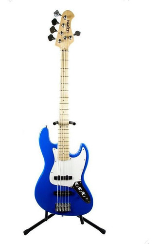 Bajo Eléctrico 5 Cuerdas, Color Blueburst Logan L-eb-5c-1bl