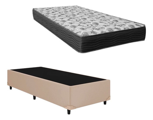 Cama Box Solteiro Iso 100 D33 88x188 Bege - Ortobom