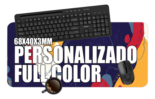 Mouse Pad Gamer Office Antideslizante 68x40 Full Color X25