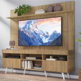 Rack Com Painel Tv 65 Madri Multimóveis Rustic Pés Retrô