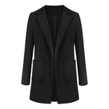 Mujer De Elegante Color Sólido Saco Blazer ,blazer Dama