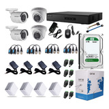 Kit  4 Camaras Seguridad Dvr 4ch Hikvision + Disco 2tb Cctv