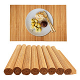 Yfzbamoo Mantel Individual De Bambu Para Mesa De Comedor, 8