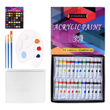 Kit De Pintura Acrílica 24 Colores Set De Arte Profesional