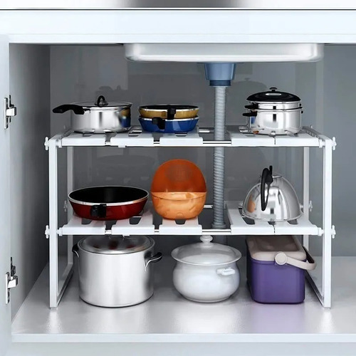 Estante Ajustable Organizador Multiuso Cocina Baño Closeth