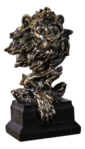 Estatua De Cabeza De León, Figura De Arte De León, Bronce
