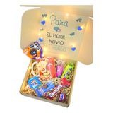 Caja Kit, Para El Mejor Novio Del Mundo,led, Taza Osito,11oz