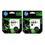 Combo Hp 664xl Negro+tricolor Original F6v30al/f6v31al