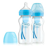 Kit De 2 Biberones Dr Brown´s Options+ Ancho 270ml/9oz 0m+ Azul