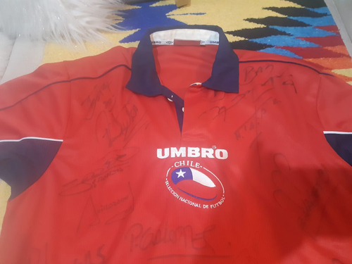Camiseta Autografiada Selección Chilena De Fútbol Original 