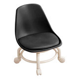 A Silla Con Asiento De Ruedas Taburete De Pedicura Negro