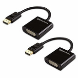 Cable Matters 2-pack Displayport A Dvi Adaptador (dp A Dvi)