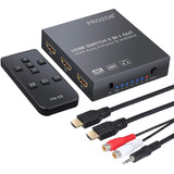 Conmutador Hdmi Proster | + Cable A Rca+ Control De 3,5 Mm