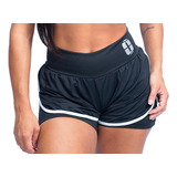 Short Corrida Feminino Academia Fitness Treino Short Duplo 