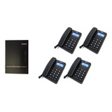 Kit Conmutador Pabx 3 Líneas 4 Extensiones Caller Id