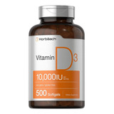 Vitamina D3 10,000iu 500 Unidades Gran Tamaño Eg D116 Sabor Sin Sabor