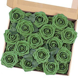 Rosas Artificiales X 30 Foam Verde Militar