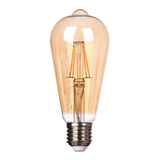 Lámpara Foco Led Filamentos Vintage 8w Golden Luz Calida