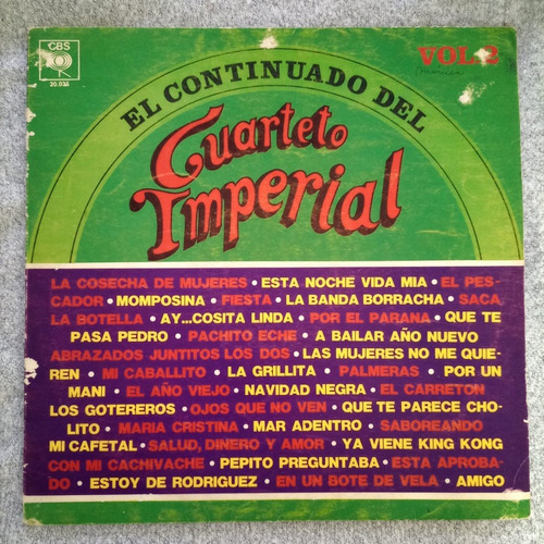 Disco De Vinilo Cuarteto Imperial Vol.2 Ed.1979