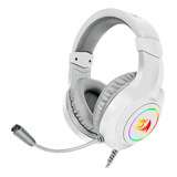 Headset Gamer Redragon Hylas Branco Lunar Rgb