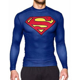 Camiseta De Compresión Estampada Superman.