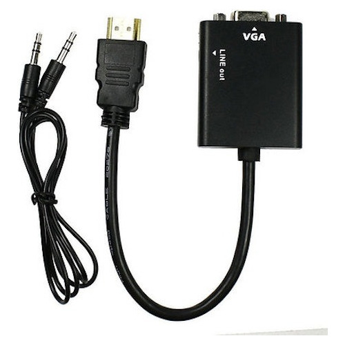 Convertidor Hdmi Macho A Vga Hembra Salida Video Adaptador