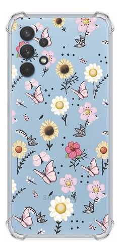 Capa Capinha Case Flores E Borboletas Pers. P/ Samsung