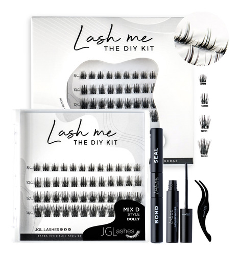 Jglashes Lash Me. Kit De Extensiones De Pestañas En Casa