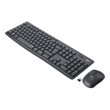 Teclado Y Mouse Kit Inalambrico Logitech Mk295 Silent Negro 