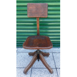 Silla Thompson Roble Antigua Giratoria Reclinable Regulable