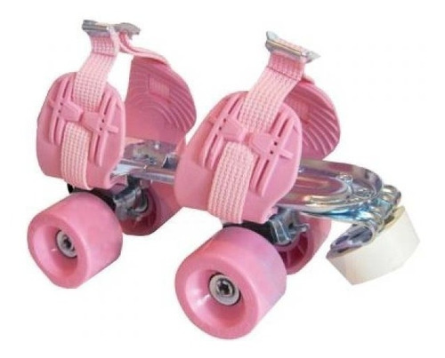 Patines Roller Classic Rosa, Base Metalica Ruedas Irrompible